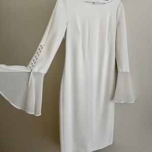 Calvin Klein MIDI all white dress